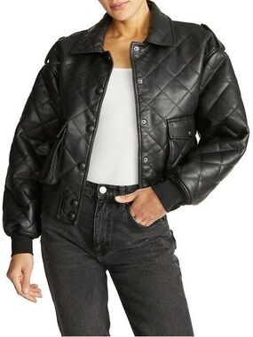 Rebecca Minkoff Faux Leather Bomber Jacket
